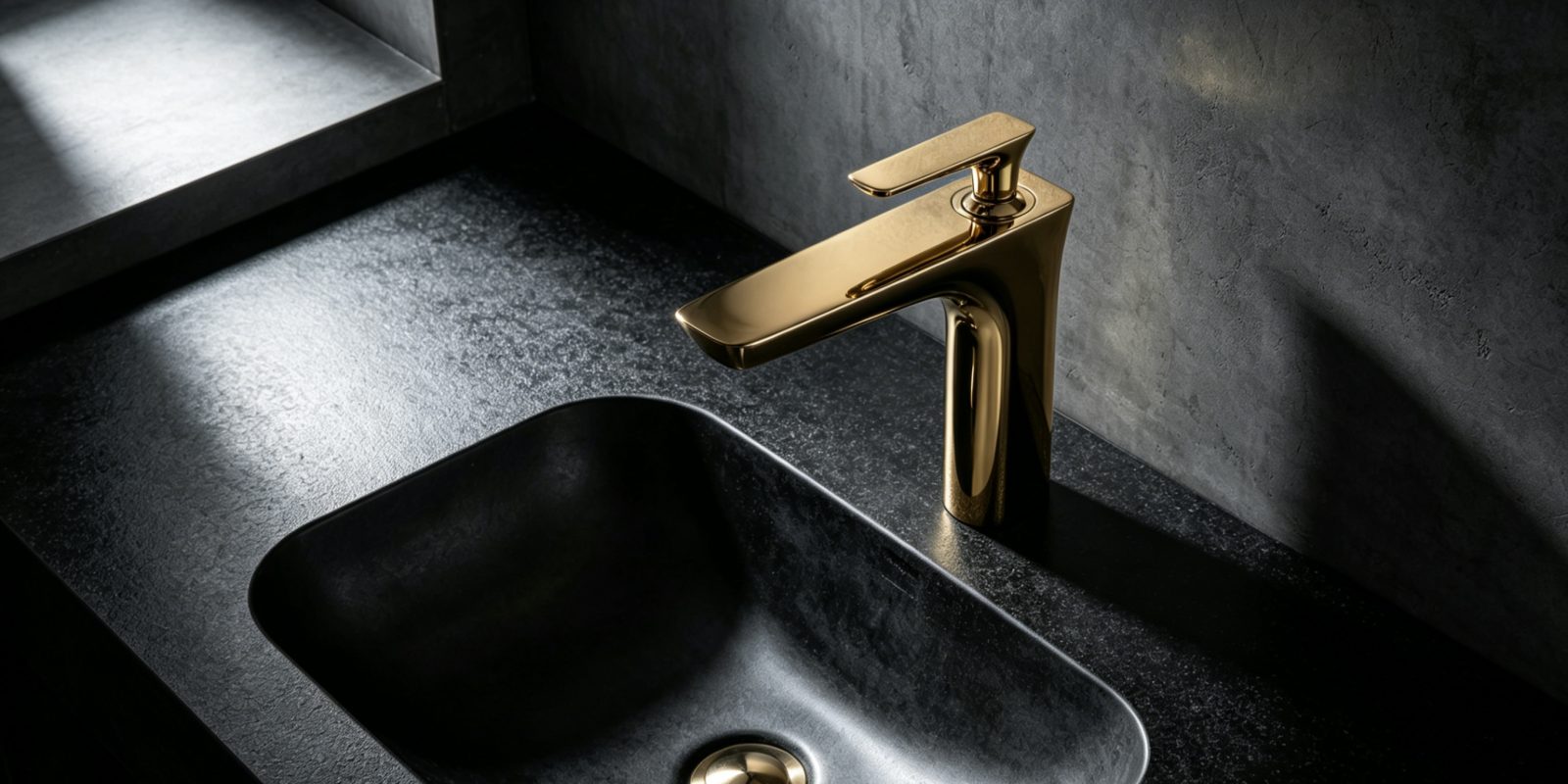brushed gold basin taps