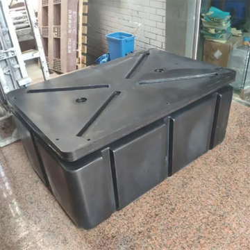 Black Modular Polyethylene Floating Pontoon Boxes in Various Sizes