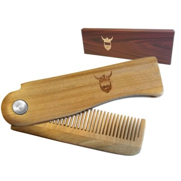 Private Label Custom Logo Beard Shaping Kit with Wooden Comb