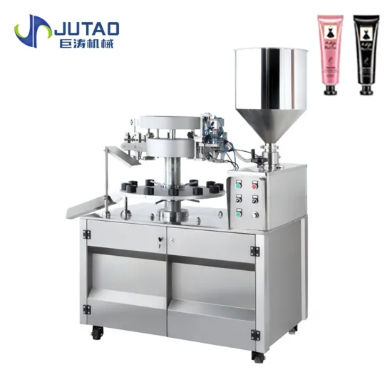plastic aluminum tube filling and sealing machine continuous tray for hand lotion cream facial cleanser foam tube