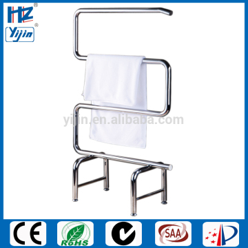 Yijin Free Standing High Polished Stainless Steel Clothes Rail Heated Towel Rail Towel Warmer Towel Radiator hz-903S