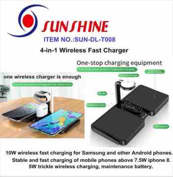 iPhone /時計/イヤホンワイヤレス充電用の4イン1充電器