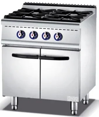 Full Series Combination Equipment Stainless Steel 4 Burners Gas Range Stove