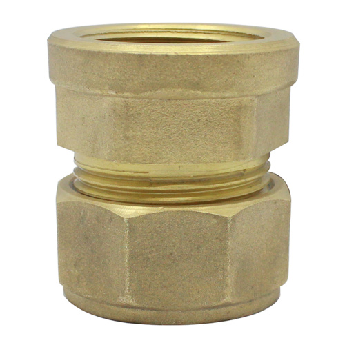 Compression Brass Female Straight Coupler