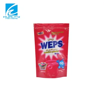 Custom Printed 2KG Doypack Standing Ziplock Laundry Detergent Powder Bag