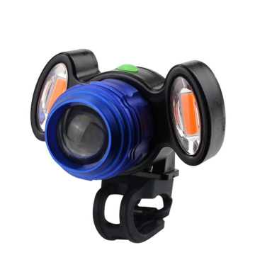Zoomable XM -L T6 + 2x COB -Rot -LED -LED -Fahrradlicht - Neuankömmling