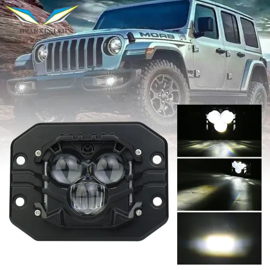 HearxinLED 3 Inch 30W Square LED Pods Work Light for ATV UTV Offroad