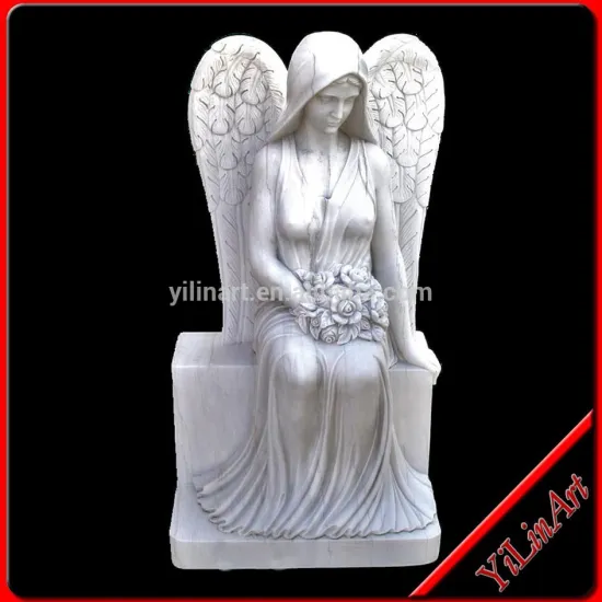 White Stone Marble Angel Statue Sculpture
