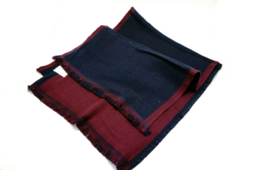 European Pattern Check Worsted Wool Scarf