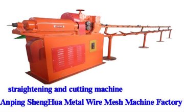 Straightening and cutting machine