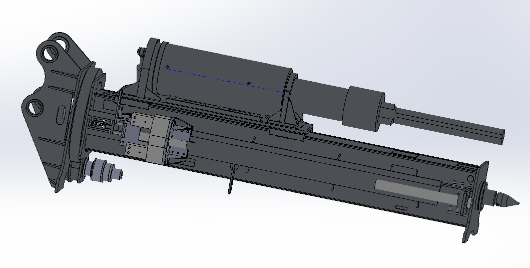 Drilling and splitting machine