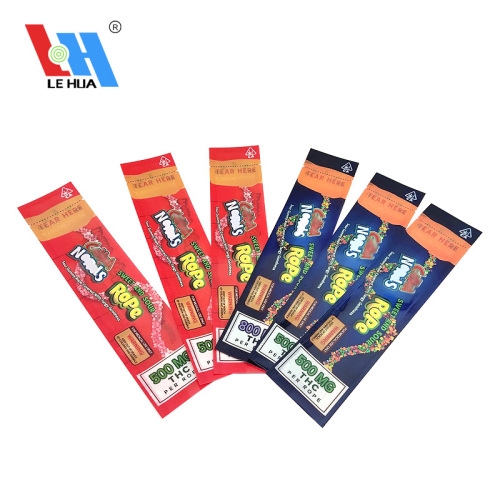 Flat Heat Seal Pouches For Gummy Rope Packaging