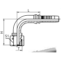 90 Degree Metric FeMale 24 Degree Cone Fittings