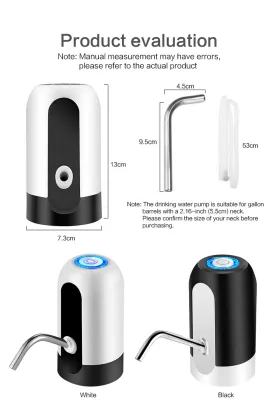 Portable USB Rechargeable Electric Water Pump Dispenser - Cold Water Bottle