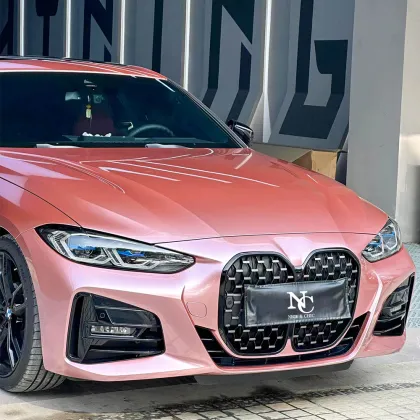 Rose Pink Metallice Car Wrap