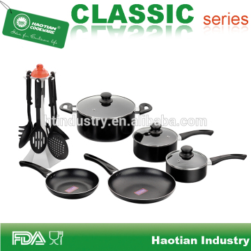 16pcs Non Stick Coating Cookware Set with Nylon tools