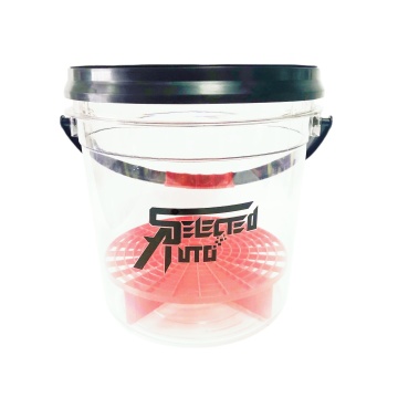 5 Gallon All Clear Car Cleaning Bucket Kit - 20L Transparent Heavy Duty Car Wash Bucket Set