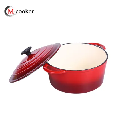 Classic Cast Iron Enamel Kitchen Casserole Pot