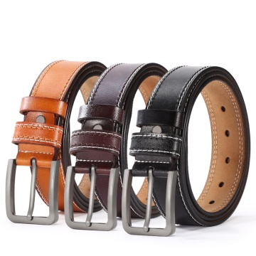 Wholesale Men's Genuine Leather Belts from Cowskin: Factory Direct Pin Buckle Belts