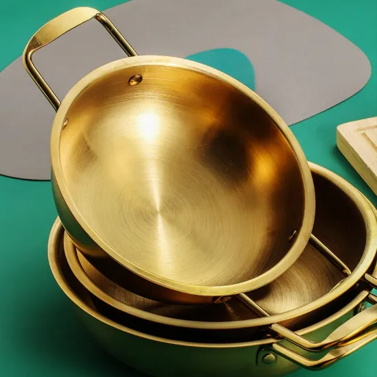 High-Quality Double Handle Stainless Steel Cooking Soup Pot for Kitchen