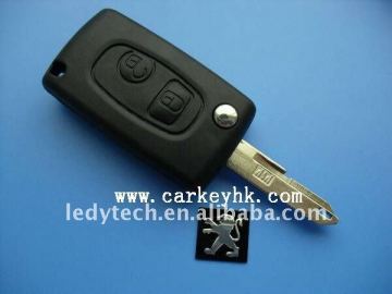 Peugeot 206 2 button flip modified remote key blank, car key blanks