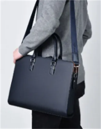 Three-dimensional Silhouette PU Black Business Briefcase
