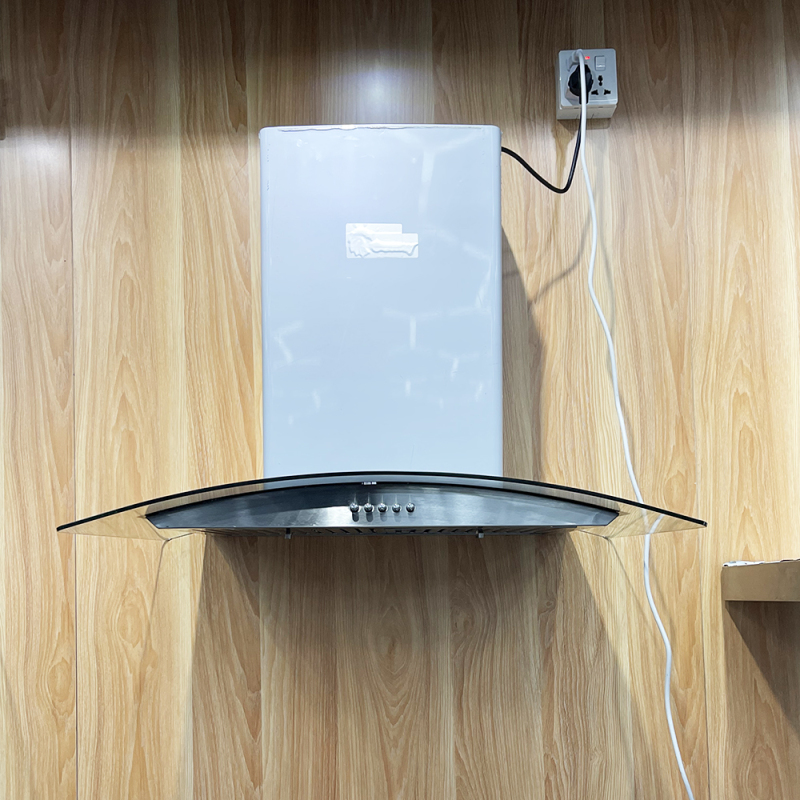 Hot Sell Powerful Free Standing Quiet Design Integrated Kitchen Range Cooker Hood