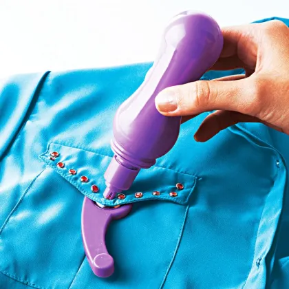 DIY Strass Tool Set Kid Lila with 500pcs Colored Rhinestones