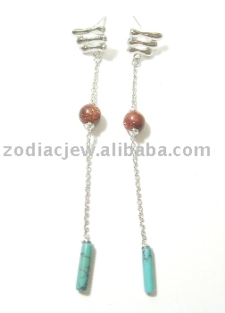 925 sterling silver earring with CZ stone setting