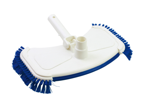 P1006 swimming pool water large weighted vac head w/side brushes, brush pole