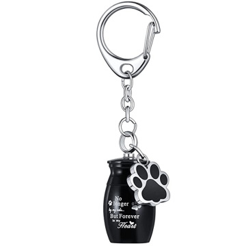 Pies i kot Ashes Memorial Blak - Kremacja Urna Keyring Peepsake