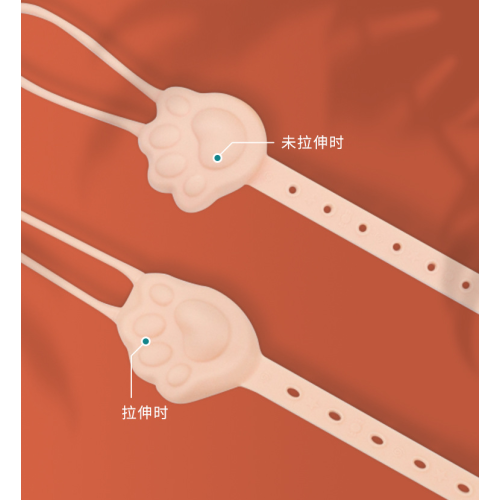 Katzenpfote Anti-Drop-Kette-Baby-Schnuller-Clips-Träger