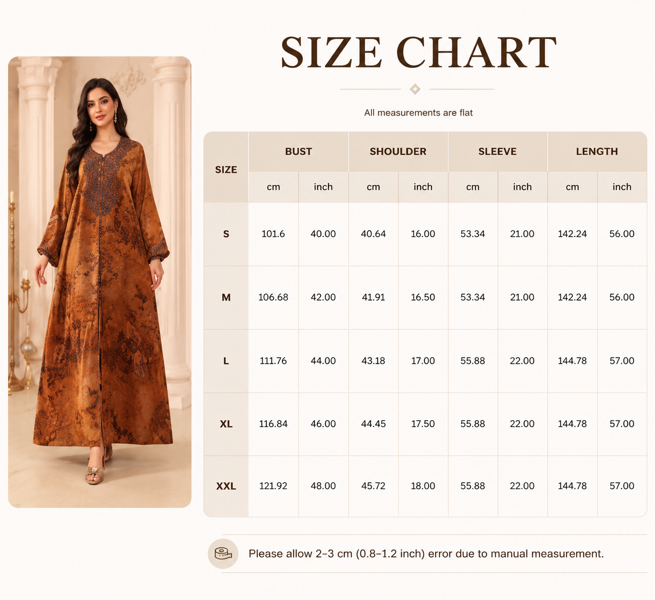Printed Abaya Front View