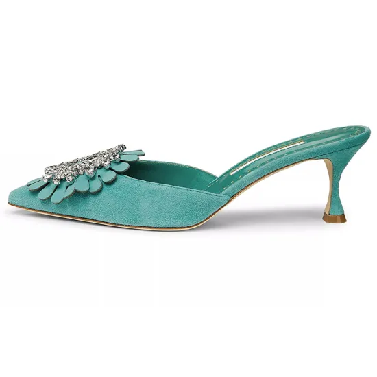 Luxury Crystal Embellished Women's Fine Heel Sandals