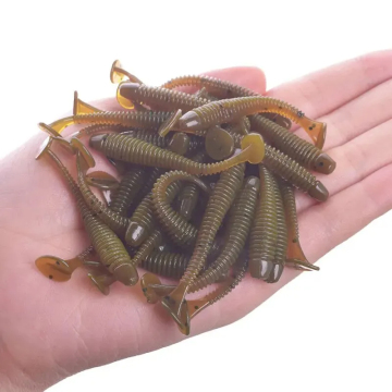 Worms Soft Bait Jigging Wobblers Silicone Artificial Swimbait for Bass and Carp Fishing Lure