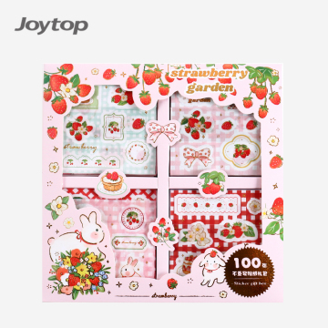 Wholesale Joytop 2350 Strawberry Garden Washi Paper Stickers for Children