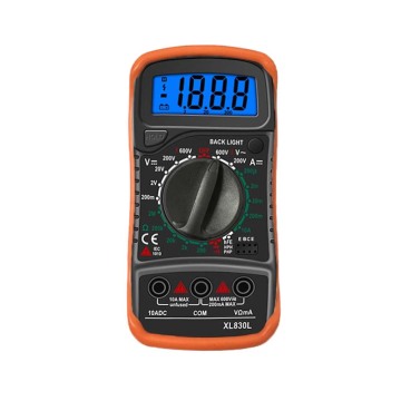 1999 Count Handheld ЖК -дисплей Digital Multimeter XL830L - AC/DC Voltmeter &amp; Ammeter с подсветкой