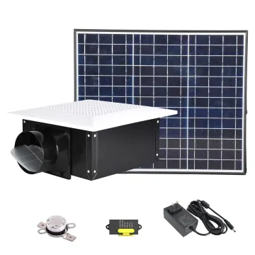 24Hrs Solar Thermostatic Ventilation Fan - Roof and Ceiling Mounted Home Exhaust DC Fan