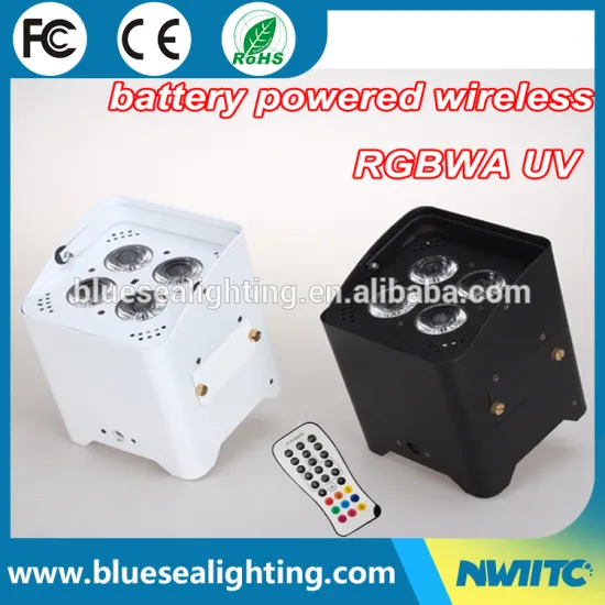 Dj light rgbwa uv rechargeable battery powered wireless led uplight