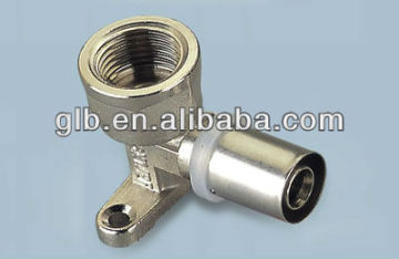 Brass Press Fittings - Wall Plate Elbow