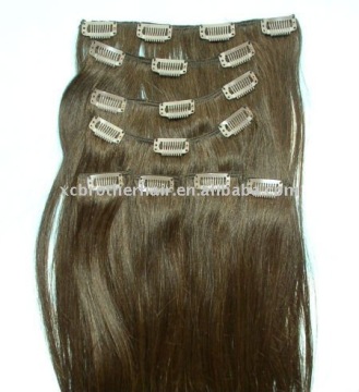 24 inch clip in hair extensions with remy hair and korean clips