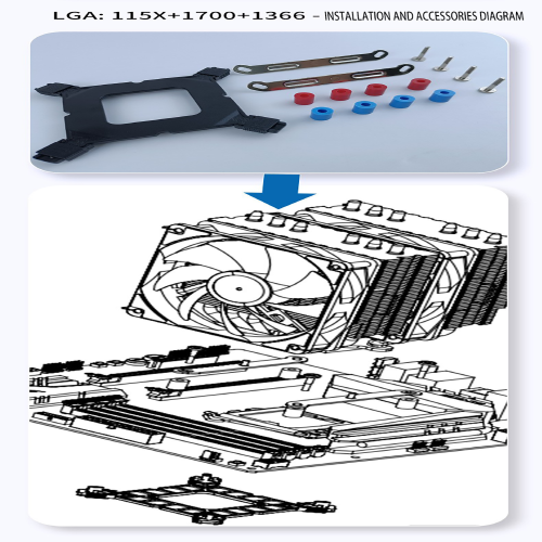 Hôte de bureau Six Copp Tube CPU TIÈRE