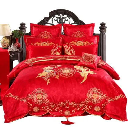 Hand Embroidered Wedding Bedding