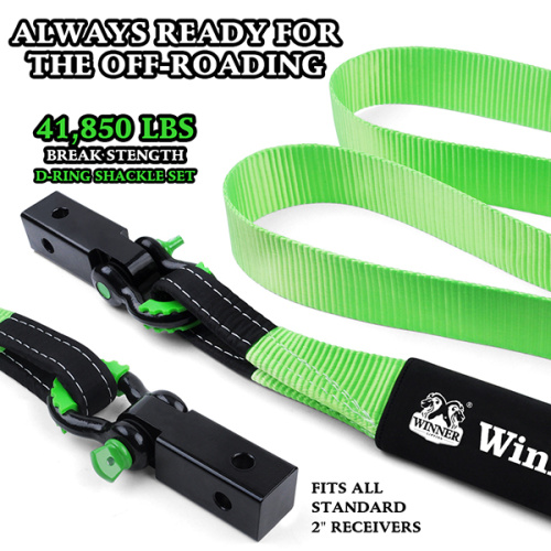 20Feet Recovery Tow Strap Dengan Hitch Receiver Kit