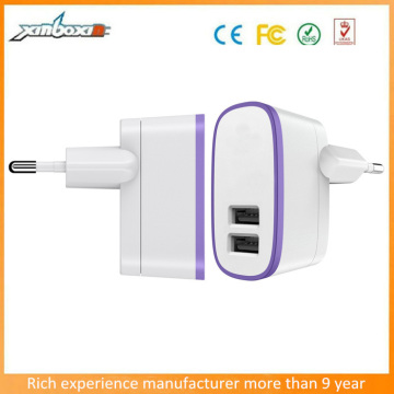 Smart IC Safety Universal Wall Socket usb Charger,usb Charger eu Plug with Dual Port