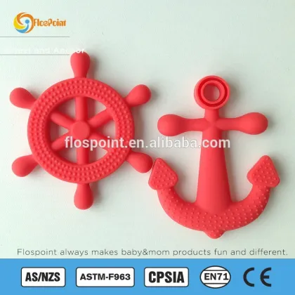 NEW PRODUCTS FDA ANCHOR RATTLE TEETHER MANUFACTURERS, Rattle Teethers Silicone Factory, Rattle Teething Ring