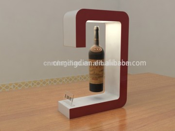 magnetic floating promotion led bottle display stand