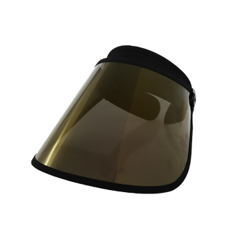 Gold sun visor cap face shield outdoor hat