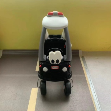 Small Cute Plastic Police Car and Four-Wheel Bicycle for 2-6 Year Old Kids