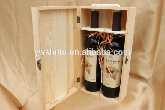 2 bottles wooden wine box / wooden wine boxes for sale/ wooden boxes for wine bottles